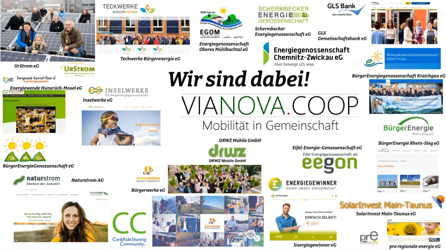 Gründungsmitglieder der Vianova eG